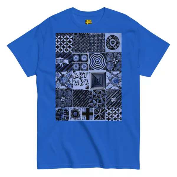 Adire Artwork - Indigo print T-shirt - Image 4