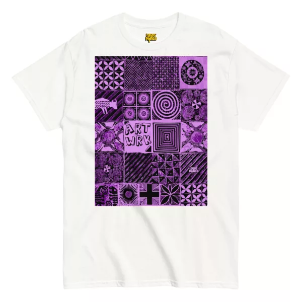 Adire Artwork – Purple Print T-shirt