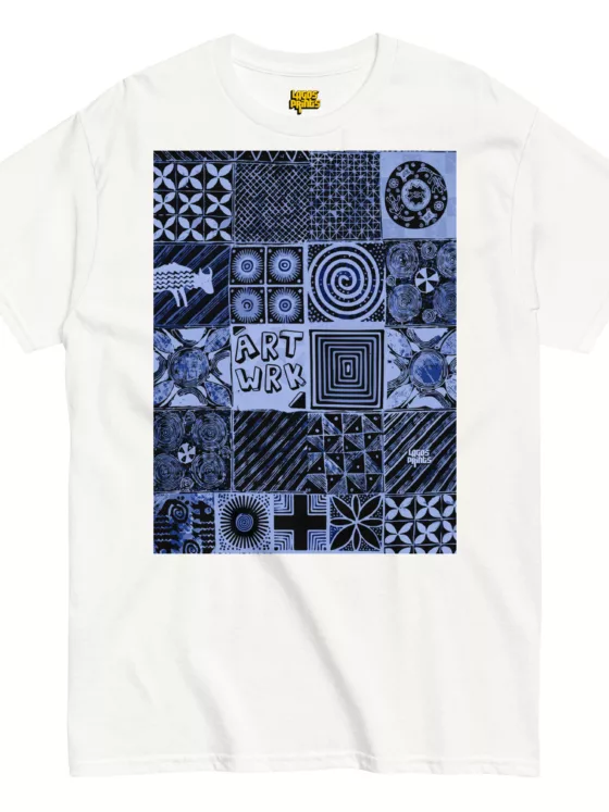 Adire Artwork - Indigo print T-shirt