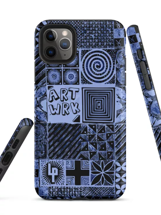 Adire artwork – Tough Case for iPhone - Indigo