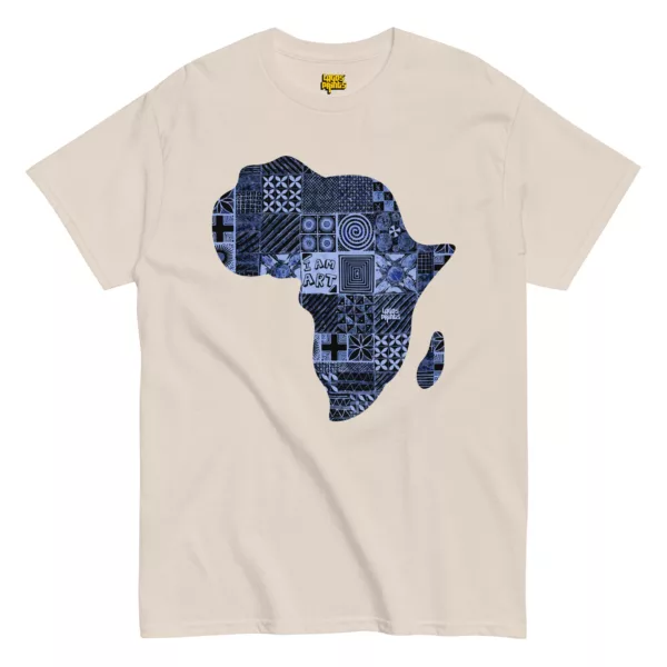 Adire Africa Artwork – Indigo print T-shirt - Image 5