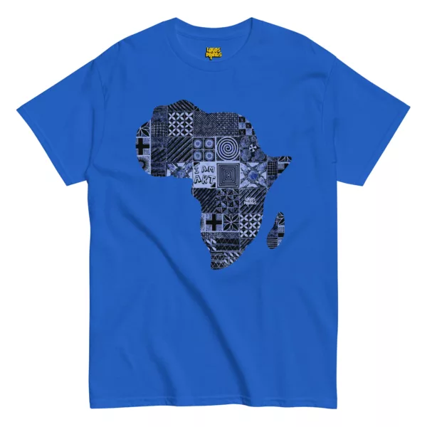 Adire Africa Artwork – Indigo print T-shirt - Image 4