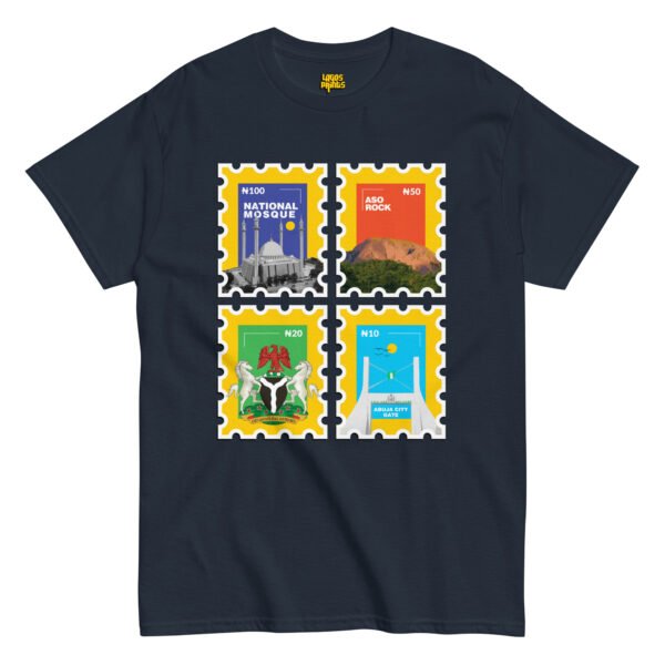 Abuja Stamps T-Shirt | Nigerian Culture & Abuja Landmarks T-shirt - Image 2
