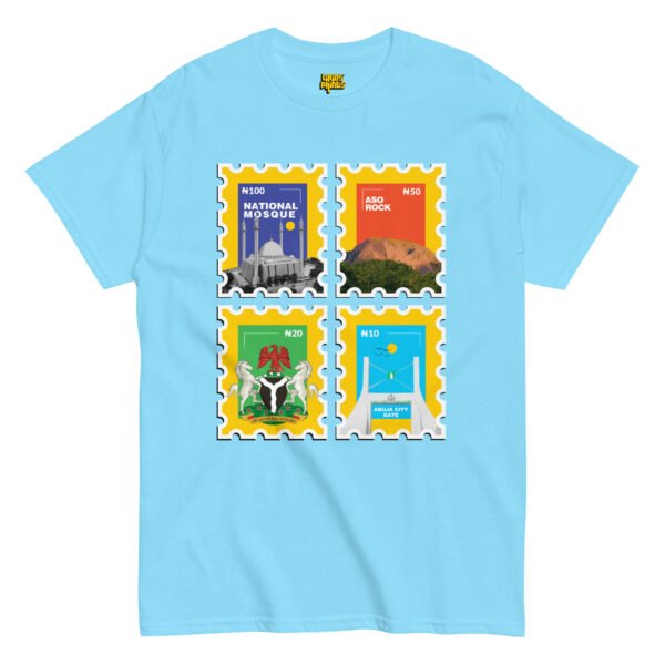 Abuja Stamps T-Shirt | Nigerian Culture & Abuja Landmarks T-shirt - Image 5