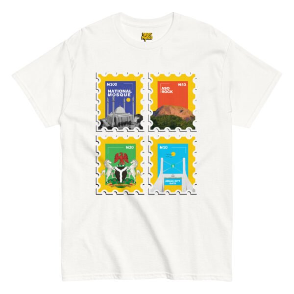 Abuja Stamps T-Shirt | Nigerian Culture & Abuja Landmarks T-shirt - Image 6
